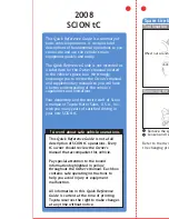 Предварительный просмотр 2 страницы Scion 2008 tC Quick Reference Manual