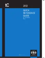 Scion 2012 tC Quick Reference Manual preview