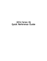 Scion 2014 iQ Quick Reference Manual preview