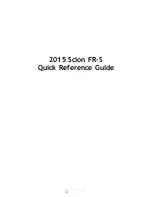 Scion 2015 FR-S Quick Reference Manual preview
