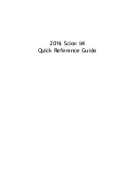 Scion iM 2016 Quick Reference Manual preview