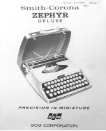 SCM Smith-Corona Zephyr Deluxe Manual preview