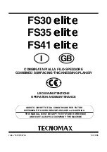 Preview for 1 page of SCM TECNOMAX FS30 elite Operation And Maintenance