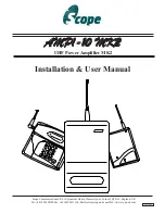 Предварительный просмотр 1 страницы scope AMP1-10 MK2 Installation & User Manual