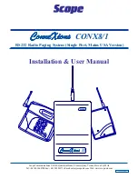 Preview for 1 page of scope ConneXions CONX8/1 Installation & User Manual