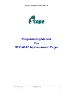 scope GEO 40A7 Programming Manual preview