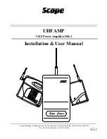 scope UHFAMP Installation & User Manual preview