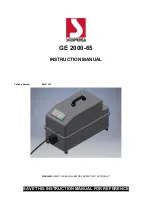 Предварительный просмотр 1 страницы SCOPREGA GE 2000-65 Instruction Manual