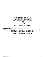 Scorpio CYL-200 Installation Manual And User'S Manual preview