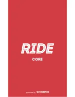 Scorpio RIDE CORE User Manual preview