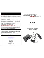 Scorpio SR-i800 Installation Manual And User'S Manual preview