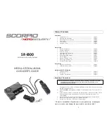 Scorpio SR-i800 User Manual preview