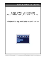 Preview for 1 page of Scorpion Group Security Edge DVR Quick Manual