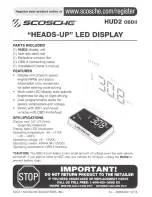 Preview for 1 page of Scosche 142HUD2 Manual