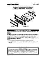 Предварительный просмотр 1 страницы Scosche CR1284 Manual