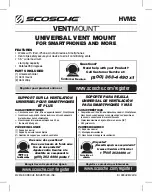 Scosche VENTMOUN HVM2 Manual предпросмотр