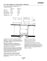 Preview for 3 page of Scotsman AFE400 User Manual