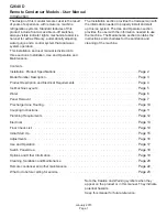 Preview for 2 page of Scotsman C2648MR-3 Installation And User Manual