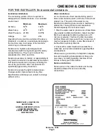 Preview for 5 page of Scotsman CME1002W User Manual