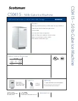 Scotsman CS0415 Specification Sheet preview