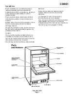 Предварительный просмотр 3 страницы Scotsman CSWE1 Product Manual