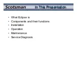 Preview for 2 page of Scotsman Eclipse CME686 Technical Training Manual