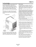 Preview for 3 page of Scotsman FDE474 User Manual