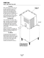 Предварительный просмотр 4 страницы Scotsman FME1500 Service Manual