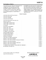 Предварительный просмотр 1 страницы Scotsman NDE754 Service Manual