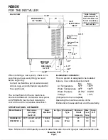 Предварительный просмотр 2 страницы Scotsman NS650 User Manual