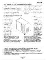 Preview for 3 page of Scotsman NSE650 User Manual