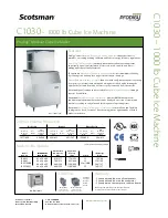 Scotsman Prodigy C1030 Specification Sheet preview