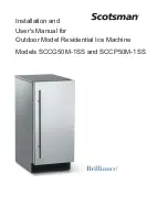 Scotsman SCCG50M-1SS Installation And User Manual предпросмотр