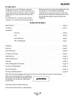 Preview for 1 page of Scotsman SLE300 User Manual