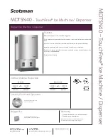 Scotsman TouchFree MDT5N40 Datasheet preview