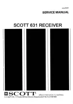 Предварительный просмотр 1 страницы Scott 631 Receiver Service Manual