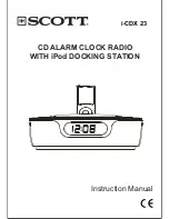 Предварительный просмотр 1 страницы Scott i-CDX 23 Instruction Manual