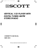 Preview for 1 page of Scott SMV300 Owner'S Manual