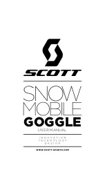 Preview for 1 page of Scott SNOW MOBILE GOGGLE User Manual