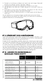 Preview for 25 page of Scott SNOW MOBILE GOGGLE User Manual