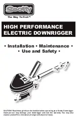 Предварительный просмотр 1 страницы Scotty HIGH PERFORMANCE ELECTRIC DOWNRIGGER Installation, Maintenance, Use And Safety