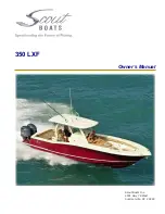 Preview for 1 page of Scout Boats 350 LXF Owner'S Manual