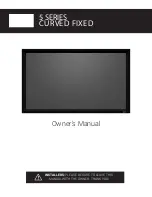 Preview for 1 page of Screen Innovations 5 Series Curved Fixed Owner'S Manual