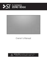 Screen Innovations 5 Series Zero Edge Owner'S Manual preview