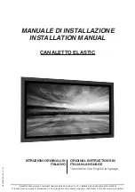 Preview for 1 page of Screen Int CANALETTO ELASTIC Installation Manual