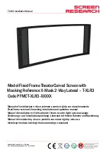 Предварительный просмотр 1 страницы Screen Research TheaterCurved Reference X-Mask T-XLR3 Installation Manual