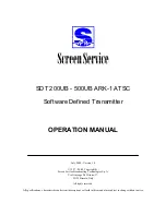 Preview for 2 page of Screen Service Broadcasting Technologies SDT 200UB ARK-1 ATSC Operation Manual