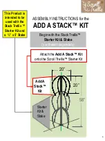 Предварительный просмотр 1 страницы Scroll Trellis ADD A STACK KIT Assembly Instructions