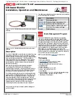 Preview for 1 page of SCS 770066 Installation, Operation And Maintenance Manual