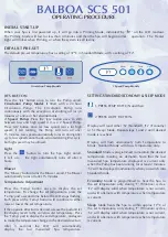 SCS BALBOA 501 Operating Procedure preview